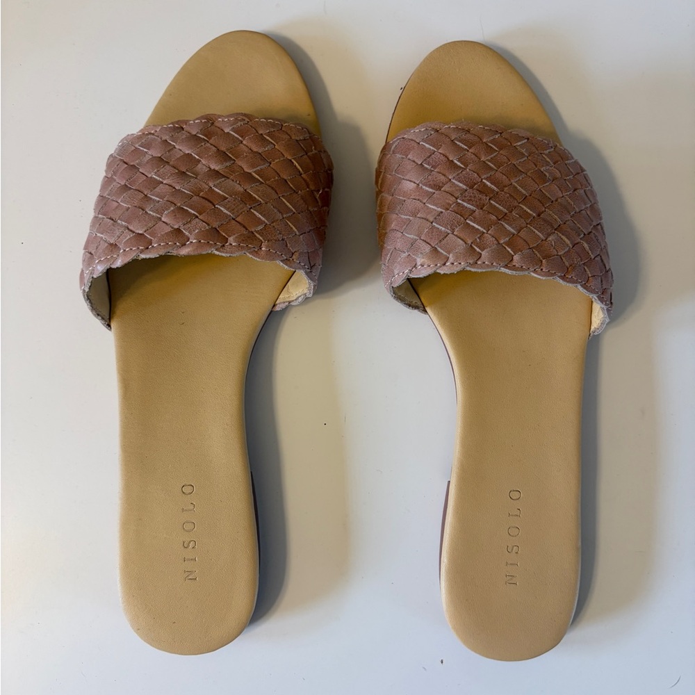 Nisolo Desert Rose Braided Slide Sandals